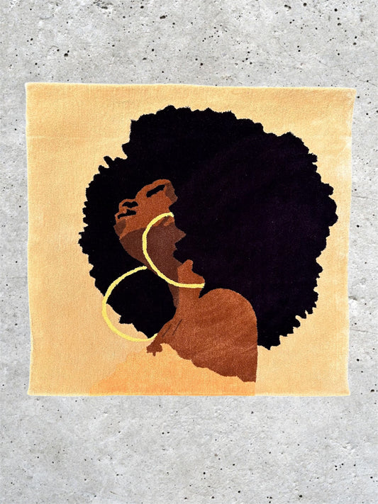 BLACK GIRL FRO RUG